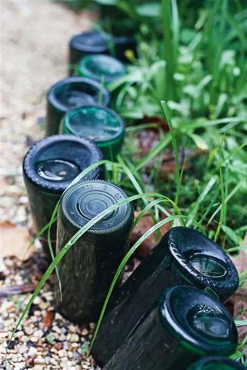 Окантовка из бутылочного сада