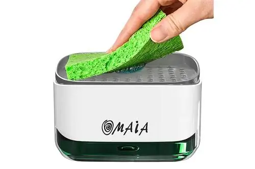 OMAIA 2-в-1 Кухонный дозатор мыла с держателем для губки