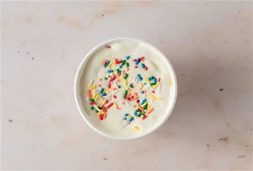 смесь взбитых сливок в литровых контейнерах для заморозки