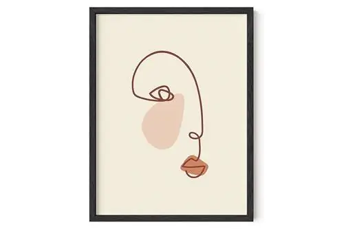 HAUS AND HUES Женская фигура Wall Art Line Drawing