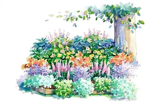 Иллюстрация плана сада без суеты