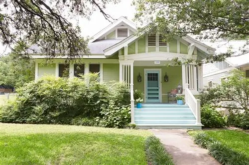 зеленый дом фасад экстерьер фасад газон озеленение