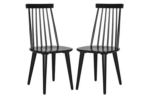 Safavieh American Homes Collection Burris Country Farmhouse Black Spindle Side Chair