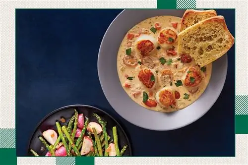 Набор для еды Blue Apron с обжаренными гребешками Набор для еды Blue Apron с обжаренными гребешками