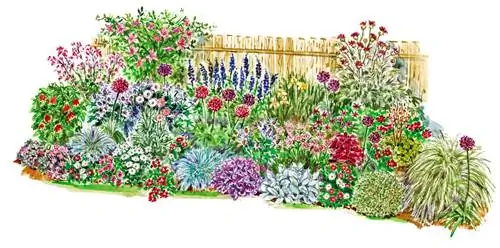 иллюстрация сада с забором