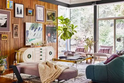 современная гостиная середины века