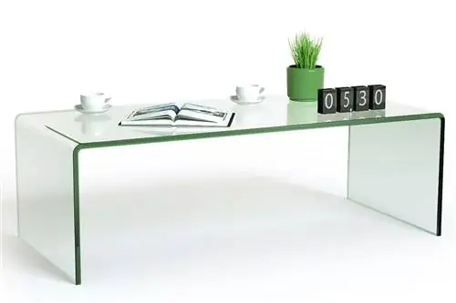 Журнальный столик Costway из закаленного стекла