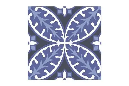 Синяя узорчатая кожура & Stick Tiles
