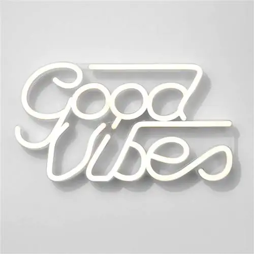белая неоновая вывеска Good Vibes белая неоновая вывеска Good Vibes
