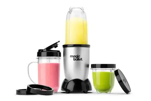 Блендер Magic Bullet, маленький, серебристый, набор из 11 предметов