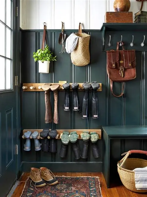 крючки прихожая охотница зеленые стеновые панели сапоги корзина