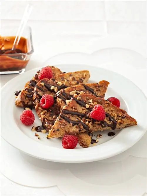 Французский тост с миндалем и какао