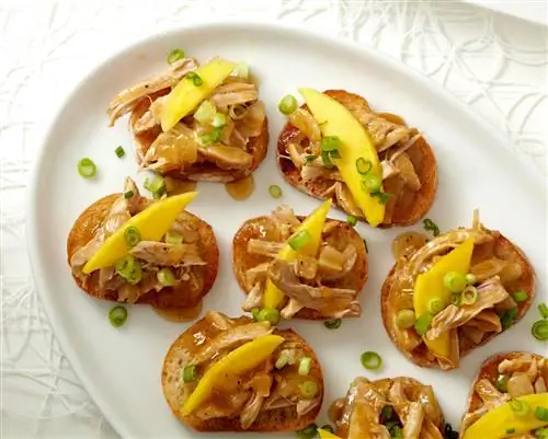 Куриные рулетики с манго и хабанеро