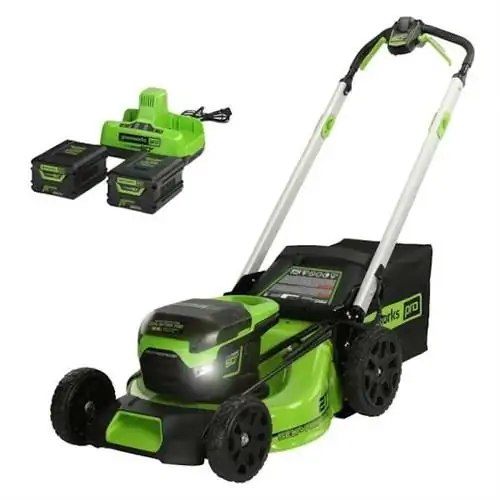 Greenworks PRO 21-дюймовая беспроводная аккумуляторная газонокосилка с аккумуляторной батареей 60 В