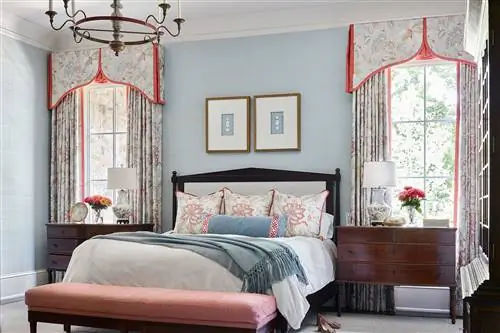 сине-розовая спальня