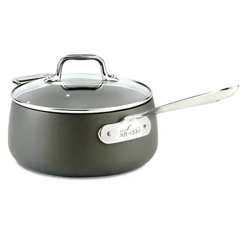 All-Clad Ha1™ Анодированная алюминиевая кастрюля с антипригарным покрытием и крышкой