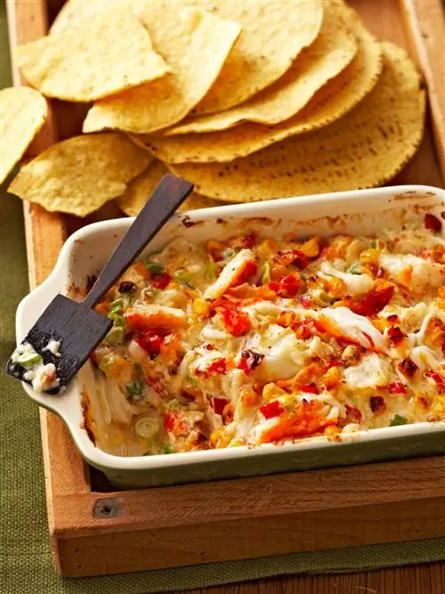 Дип из жареной кукурузы и краба