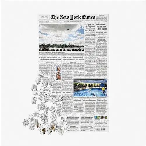 головоломка в виде обложки New York Times