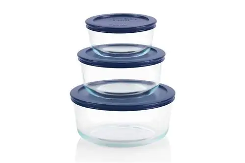 Набор контейнеров для хранения из круглого стекла Pyrex