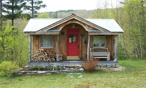 навес с изогнутой колонной крыльца