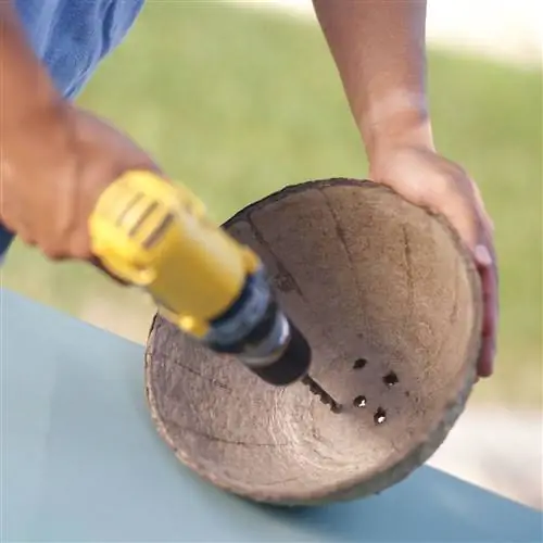 сверление отверстий во вкладыше подвесной корзины