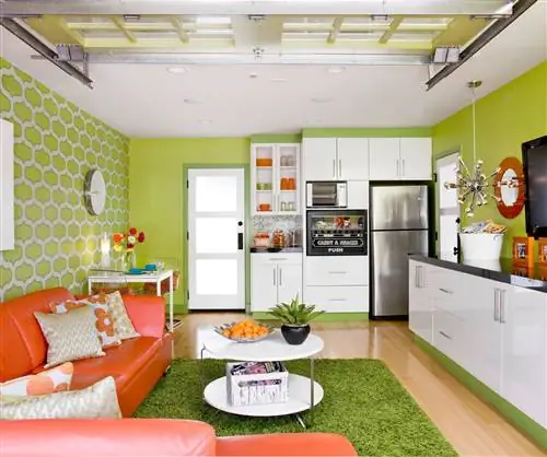 Гараж позеленел Стена Hangout Space