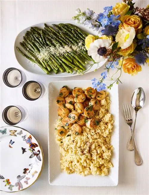 вид сверху на еду