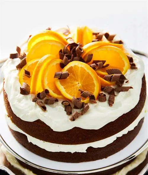 шоколадный торт с дольками апельсина