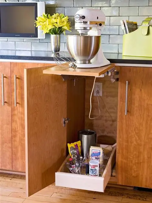 кухонный выдвижной миксер KitchenAid полка и ящик для выпечки