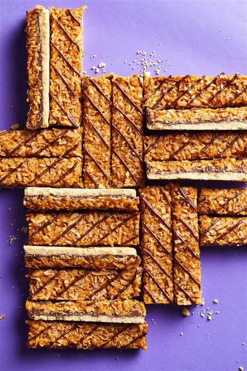 Батончики с карамельным кокосовым печеньем