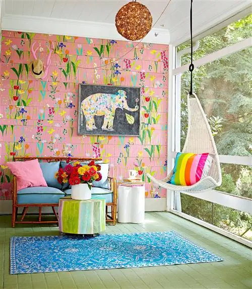 розовая цветочная стена всесезонная комната домашний декор