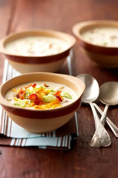 Запеченный картофельный суп с начинкой