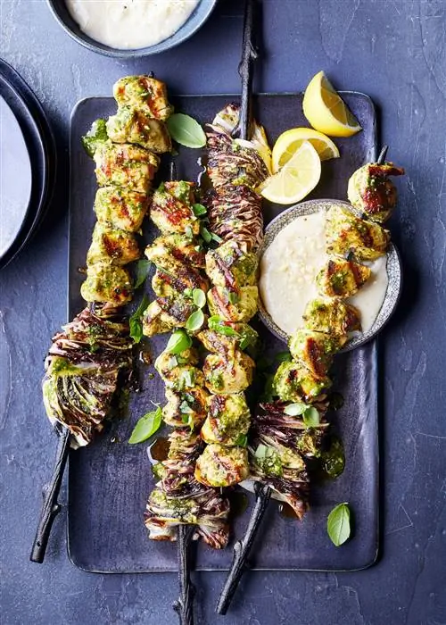 Куриный песто и шашлык из радиччио Куриный песто и шашлык из радиччио