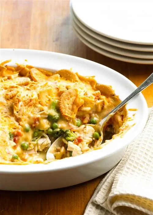 Горячая и сырная куриная запеканка