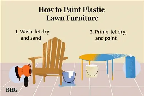 Как покрасить пластиковую садовую мебель