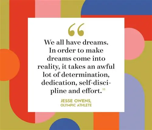 Джесси Оуэнс цитата на многоцветном фоне