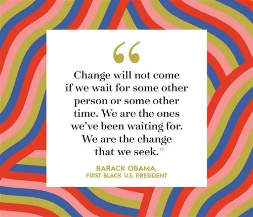 Барак Обама цитата на многоцветном фоне