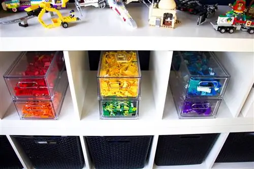 кубики Lego с цветовой кодировкой