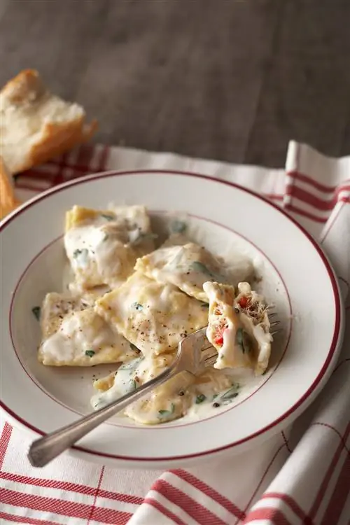 Крабовые равиоли с начинкой