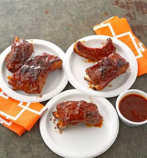 Абрикосовые свиные ребрышки чипотле
