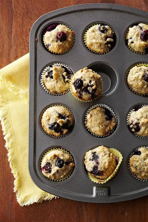 Черничные овсяные кексы с семенами чиа