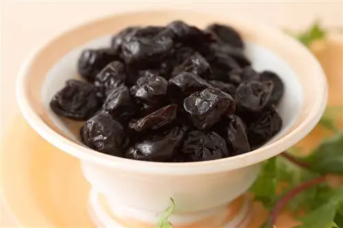 чернослив в белой миске