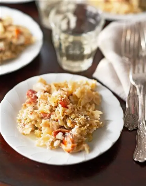 Макароны с лобстером и сыром