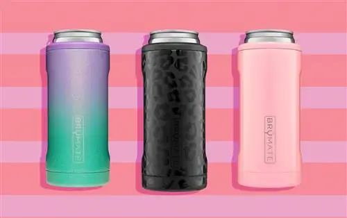 brumate koozies на розовом полосатом фоне