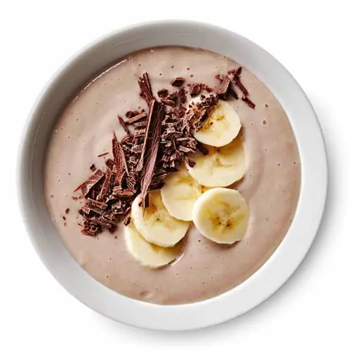 Бокалы для смузи с бананом и темным шоколадом