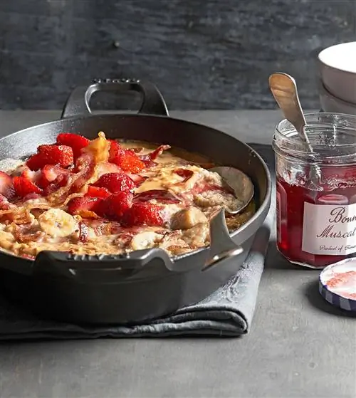 Арахисовое масло, овсянка с бананом и беконом