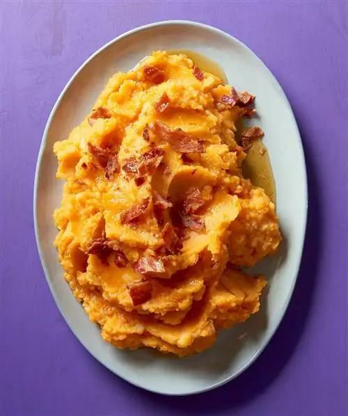 Кленово-бурбонское пюре из сладкого картофеля