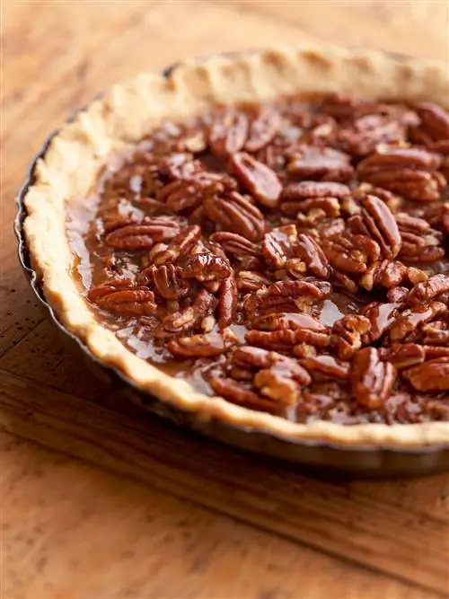 Медово-шоколадный пирог с пеканом