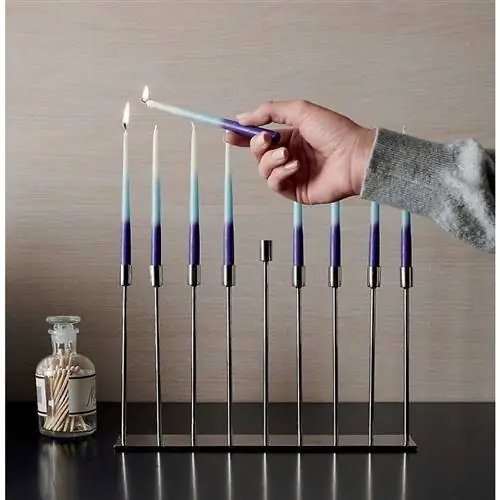 Ящик & Barrel Blue Ombre Menorah Candles