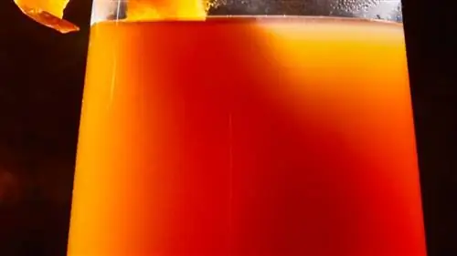 Яблочный сидр Hot Spiced в прозрачном стекле с апельсиновой цедрой